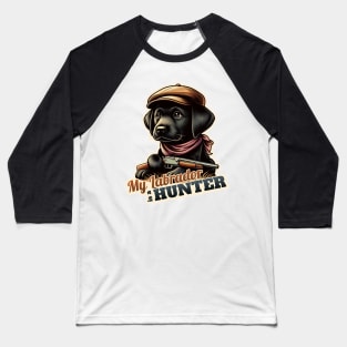 Hunter Labrador Retriever Baseball T-Shirt